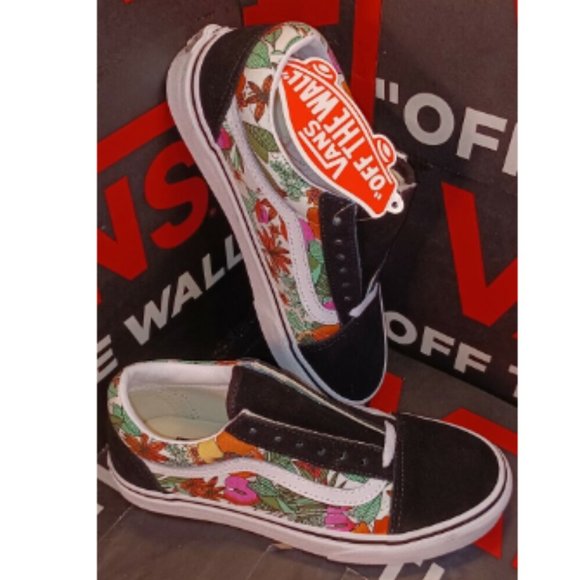 Vans Old Skool Multi Tropical Black/True White Men's 3.5/Womens 5 VNOA4U3BXF3 - Picture 1 of 10